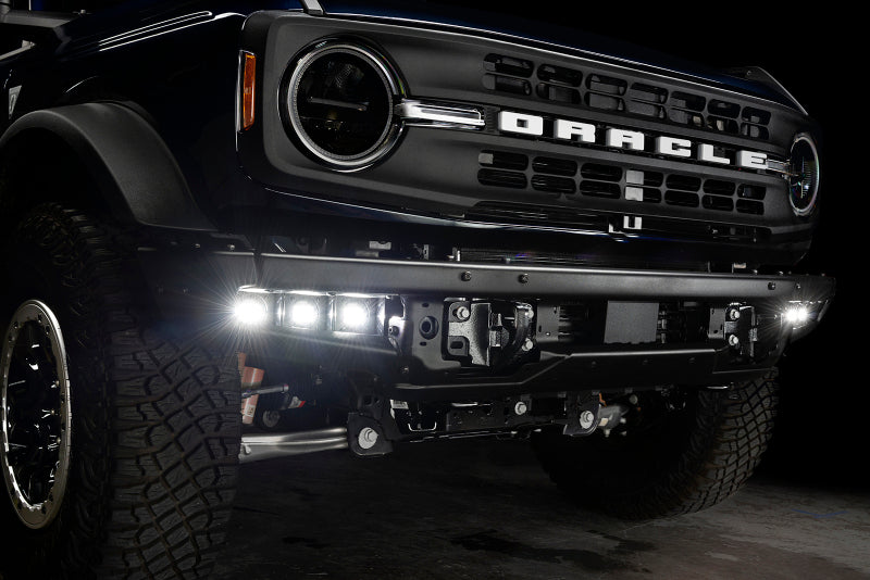 ORACLE Lighting 21-22 Ford Bronco Triple LED Fog Light Kit for Steel Bumper - White SEE WARRANTY - 5890-001