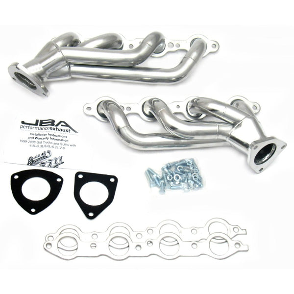 JBA 03-06 GM Truck 6.0L LS w/o EGR 1-5/8in Primary Silver Ctd Cat4Ward Header - 1850S-3JS for 2003-2013 Chevrolet Suburban 25