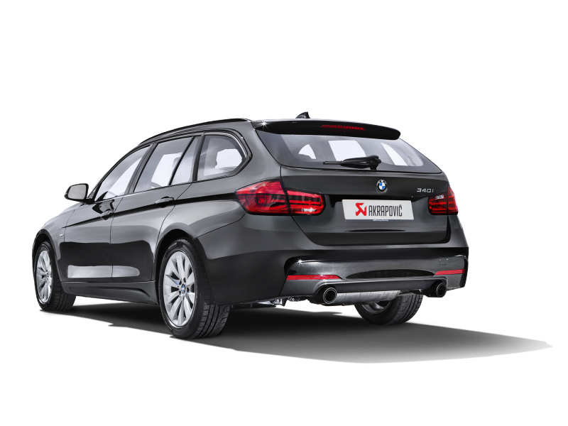 Akrapovic 16-17 BMW 340i (F30 F31) Evolution Line Cat Back (SS) w/ Carbon Tips (Req. Link Pipe) - MTP-BM/SS/2H