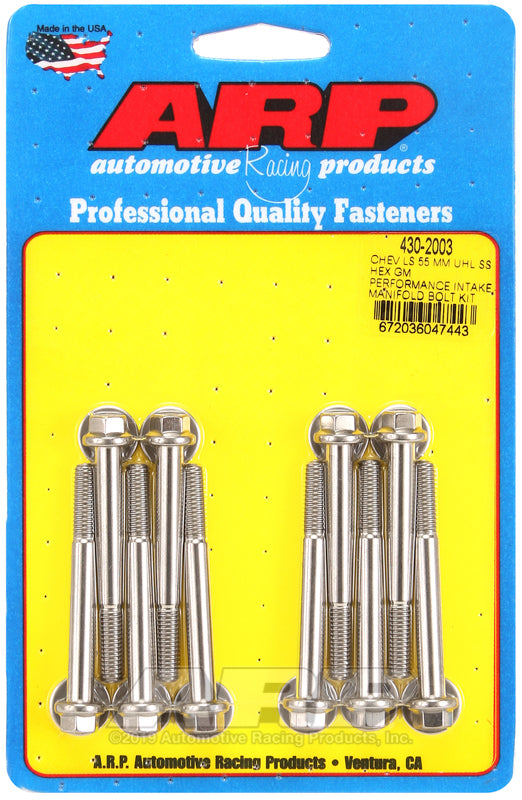ARP Chevy LS 55mm UHL hex GM Performance intake manifold bolt kit - 430-2003