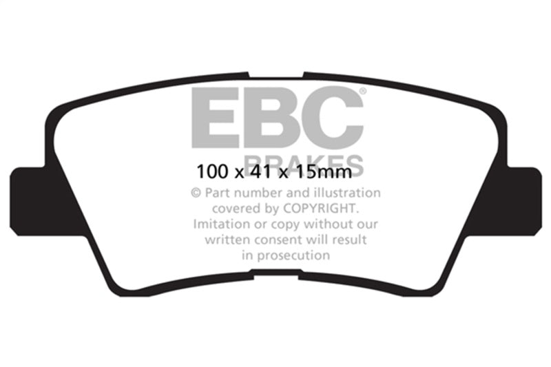 EBC 09-11 Hyundai Azera 3.3 Ultimax2 Rear Brake Pads - UD1313