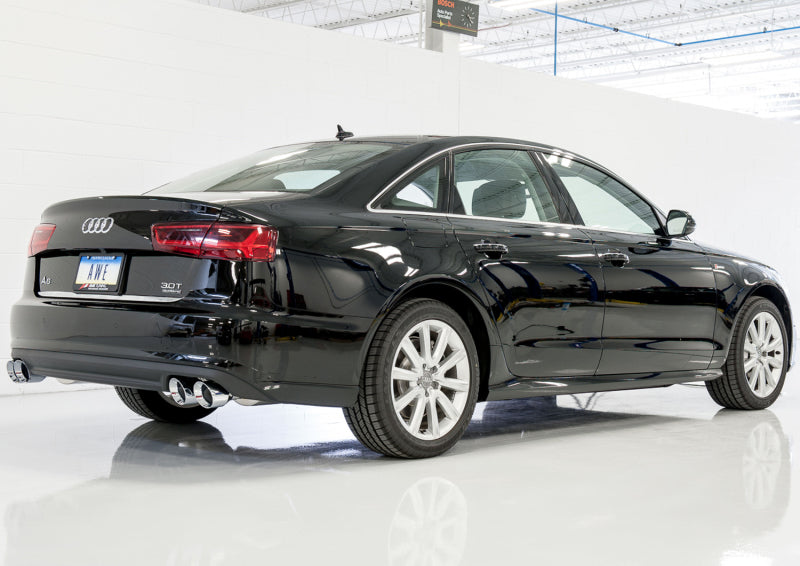 AWE Tuning Audi C7.5 A7 3.0T Touring Edition Exhaust - Quad Outlet Chrome Silver Tips - 3015-42070