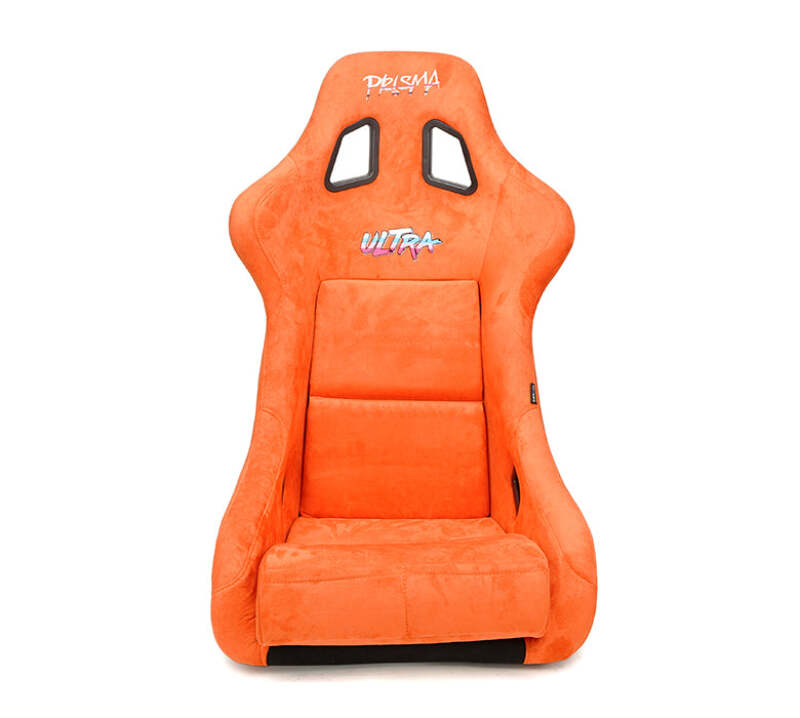 NRG FRP Bucket Seat ULTRA Edition W/ Grey Pearlized Back / Orange Microfiber Material - Large - FRP-302OR-ULTRA - close-up view 2 3 4