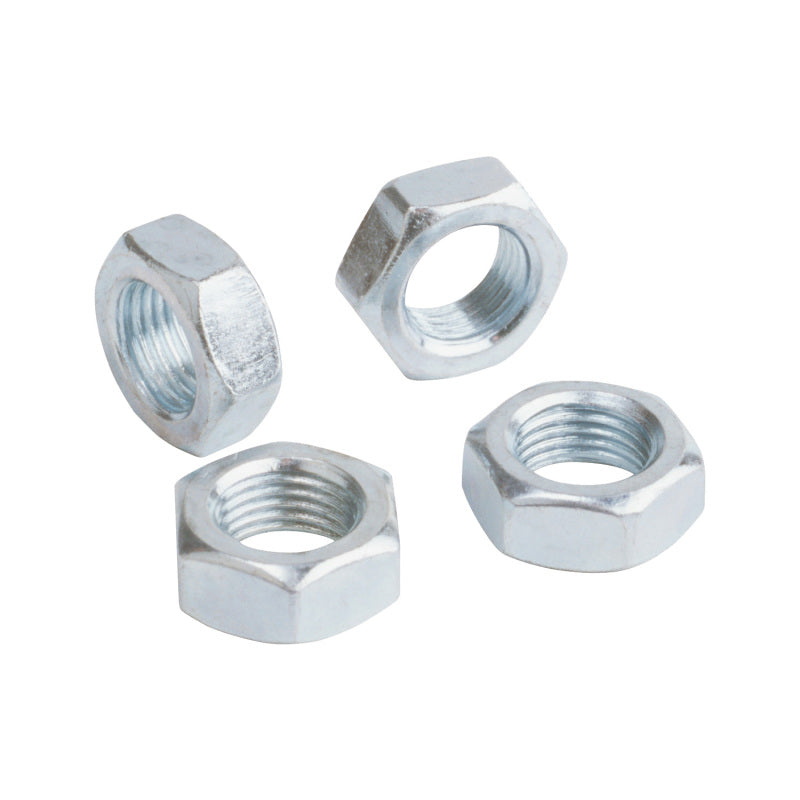QA1 Jam Nut - 1/2-20 Left Hand - 3/4in Hex 5/16in Wide - Aluminum - 6 Pack - JNL8A-6PK