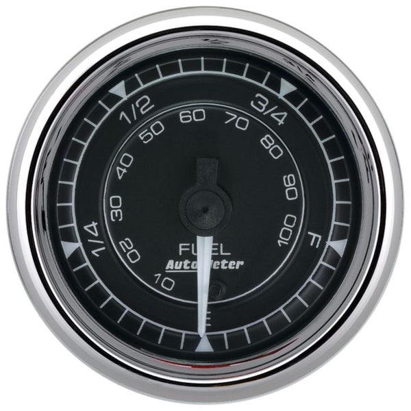 AutoMeter Chrono 2-1/16in 0-280 Ohm Programmable Fuel Level Gauge - Chrome - 9710