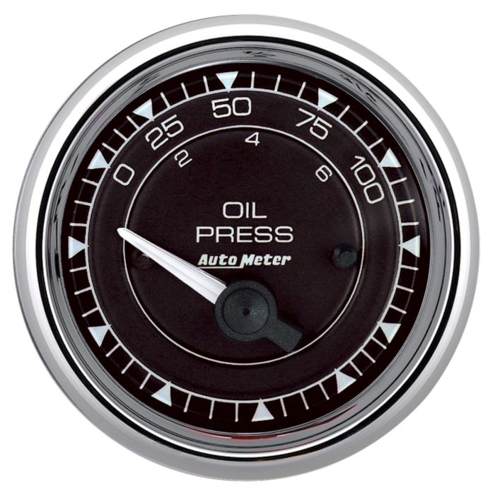 Autometer Chrono 2-1/16in 100PSI Electric Pressure Gauge - Chrome - 9727