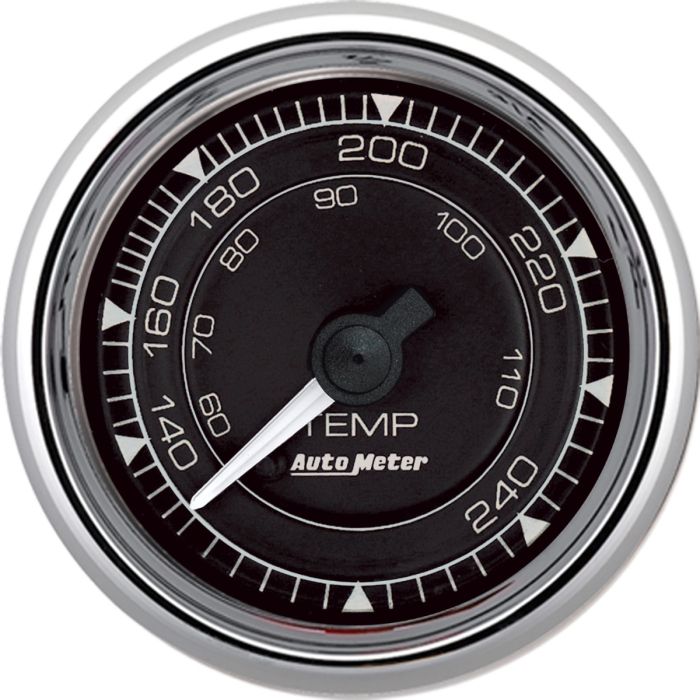 Autometer Chrono 2-1/16in 240 Degree Temperature Mechanical Gauge - Chrome - 9732