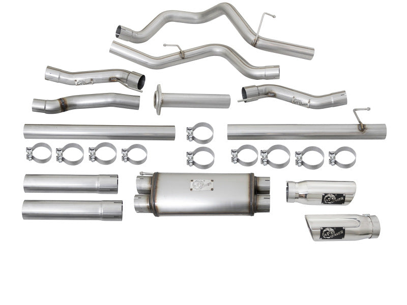 aFe MACHForce XP Exhaust Cat-Back SS-409 2017 Ford F-150 Raptor V6-3.5L (tt) w/ Polished Tips - 49-43045-P