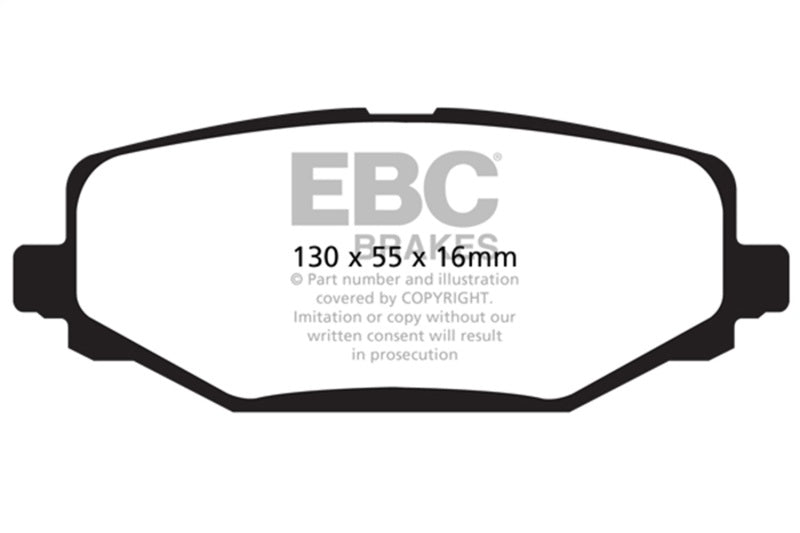 EBC 12+ Chrysler Town &amp; Country 3.6 Yellowstuff Rear Brake Pads - DP41889R