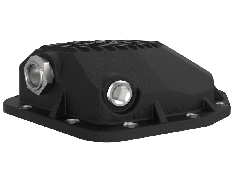 aFe Street Series Rear Differential Cover Black w/Machined Fins 20+ Jeep Gladiator JT (Dana M220) - 46-71190B