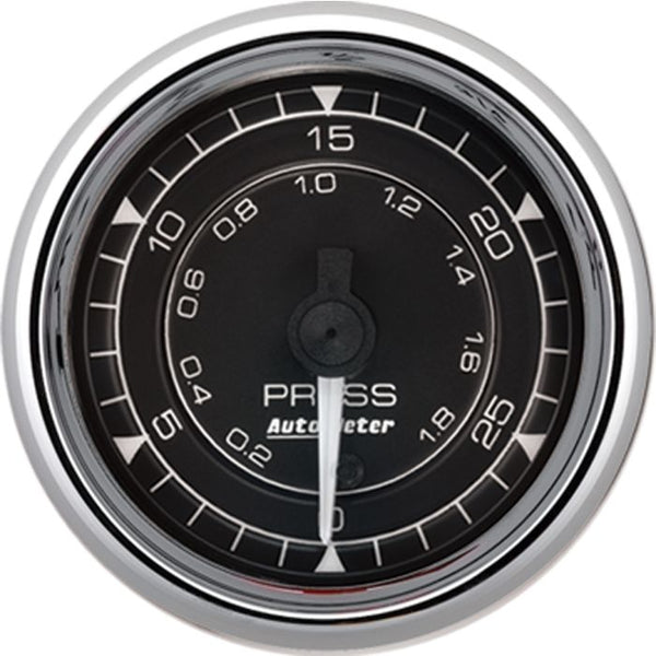AutoMeter Chrono 2-1/16in 30PSI Digital Stepper Motor Pressure Gauge - Chrome - 9764