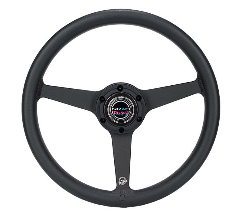 NRG Aluminum Steering Wheel 330mm - Heritage Solid Spoke - Ergonomic Grip - Anadized Black - RST-071-BK - front view