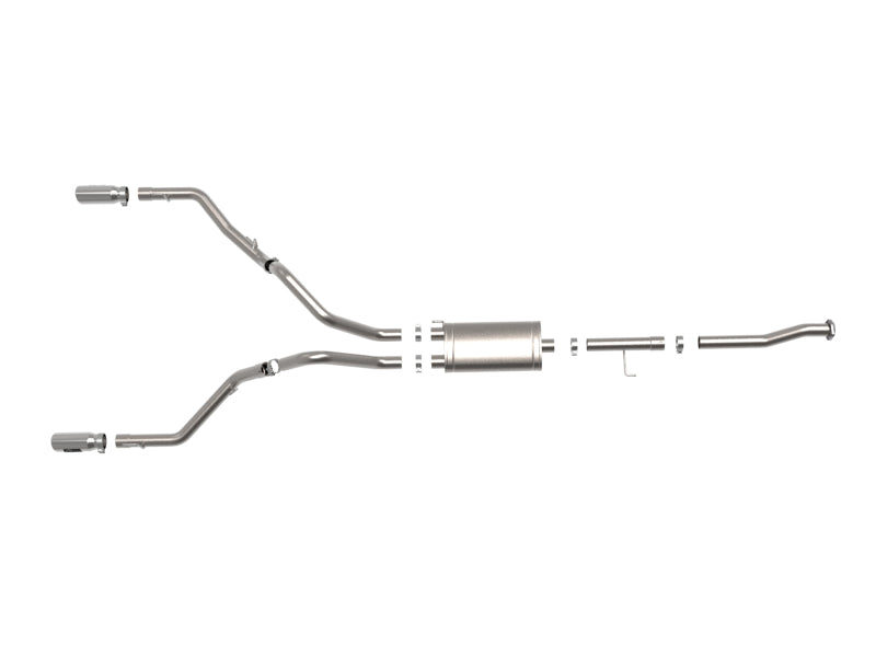 aFe Vulcan Series 3in 304SS Cat-Back w/ Polished Tips 15-20 Ford F-150 V6 2.7L/35L(tt) / V8 5.0L - 49-33130-P