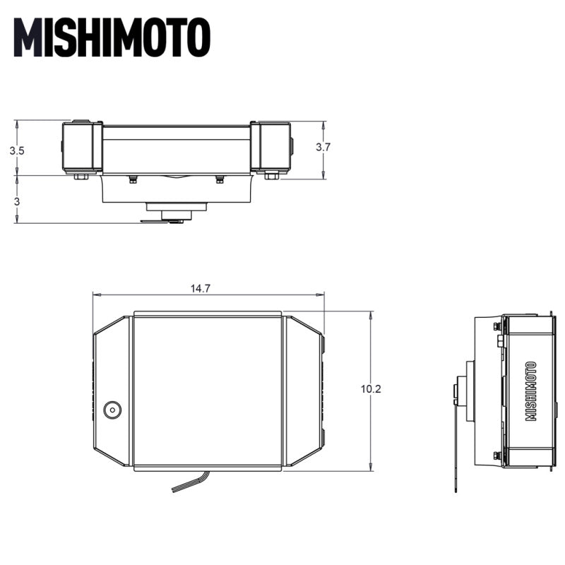 Mishimoto Universal Drag Race Performance Aluminum Radiator - Natural - MMRAD-UNI-DRGN