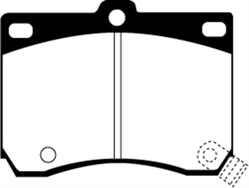 EBC 91-96 Ford Escort 1.8 Ultimax2 Front Brake Pads - UD473 for 1991-2003 Ford Escort - installed view