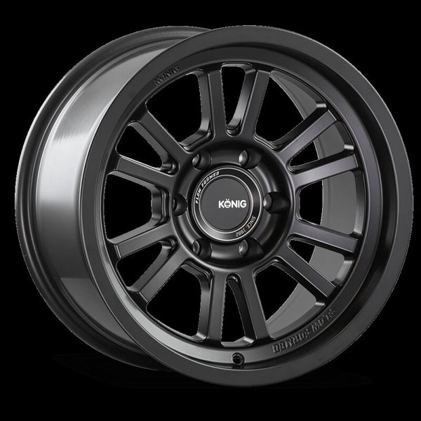 Konig HT1 17X9 5X127 ET-12 Matte Black - H1975127N125 by Konig