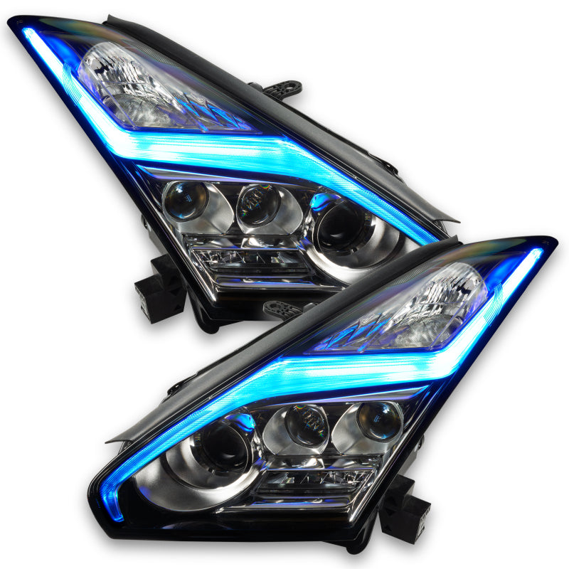 Oracle 15-21 Nissan GT-R RGB+W (Lightning Bolt) Headlight DRL Upgrade Kit - ColorSHIFT SEE WARRANTY - 1283-330