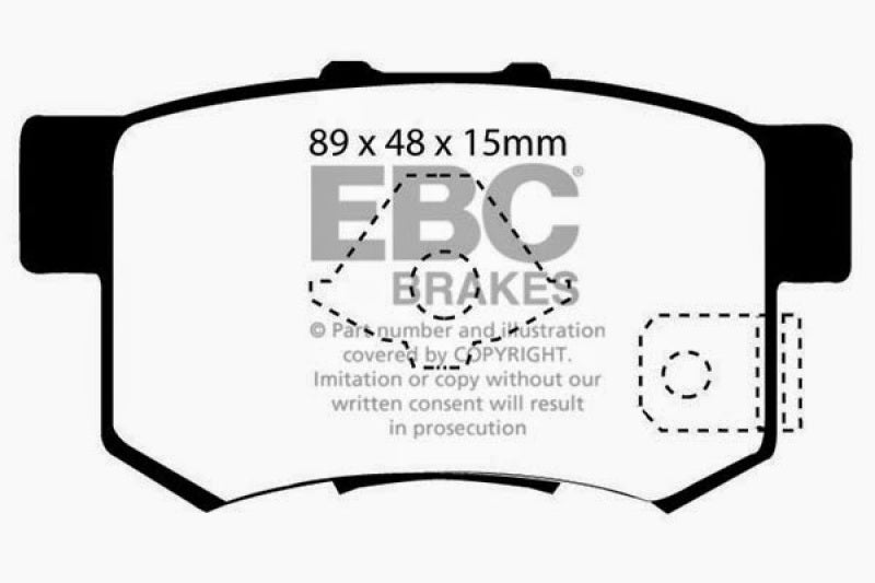 EBC 10-12 Acura RDX 2.3 Turbo Redstuff Rear Brake Pads - DP31193/2C