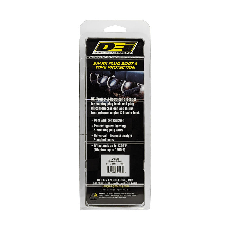 DEI Protect-A-Boot - 6in - 2-pack - Black - 10511
