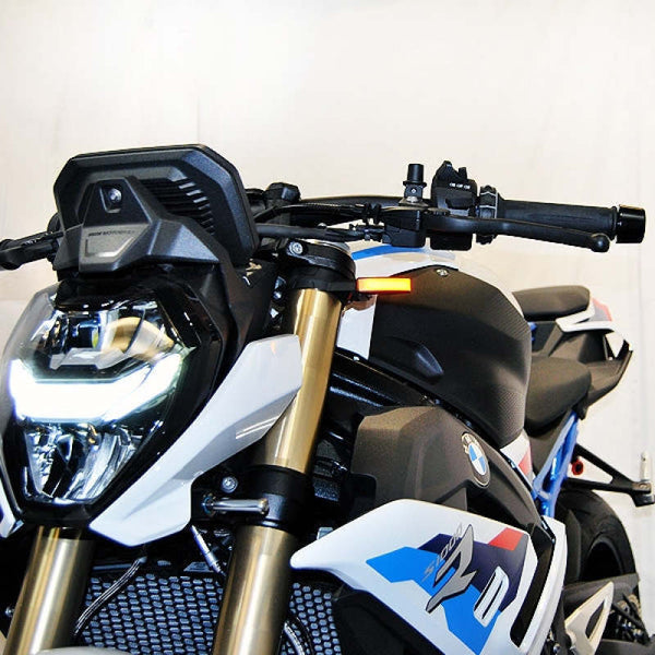 New Rage Cycles 20+ BMW F900R Front Turn Signals - F900R-FB - front view