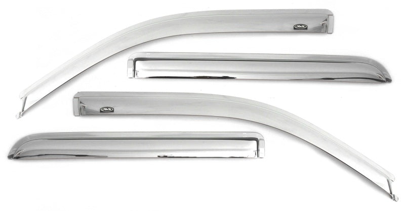 AVS 06-08 Lincoln Mark LT Ventvisor Outside Mount Front &amp; Rear Window Deflectors 4pc - Chrome - 684443