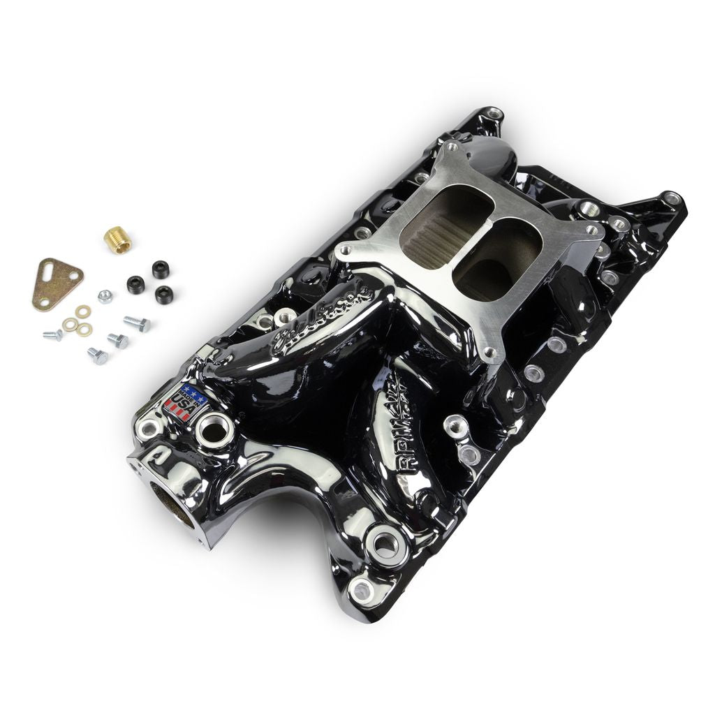 Edelbrock RPM Air-Gap Intake Manifold for Small-Block Ford - Black Plasma Finish - 7521-BP