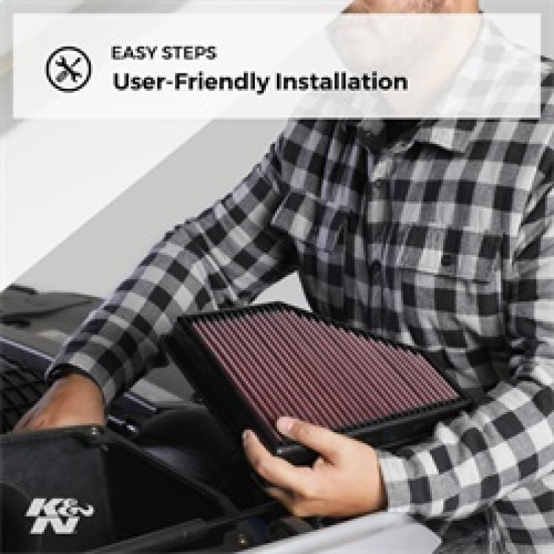 K&N 2019 Mercedes Benz A220 L4-2.0L DSL Turbo Replacement Drop In Air Filter - 33-3139 by K&N Engineering - close-up