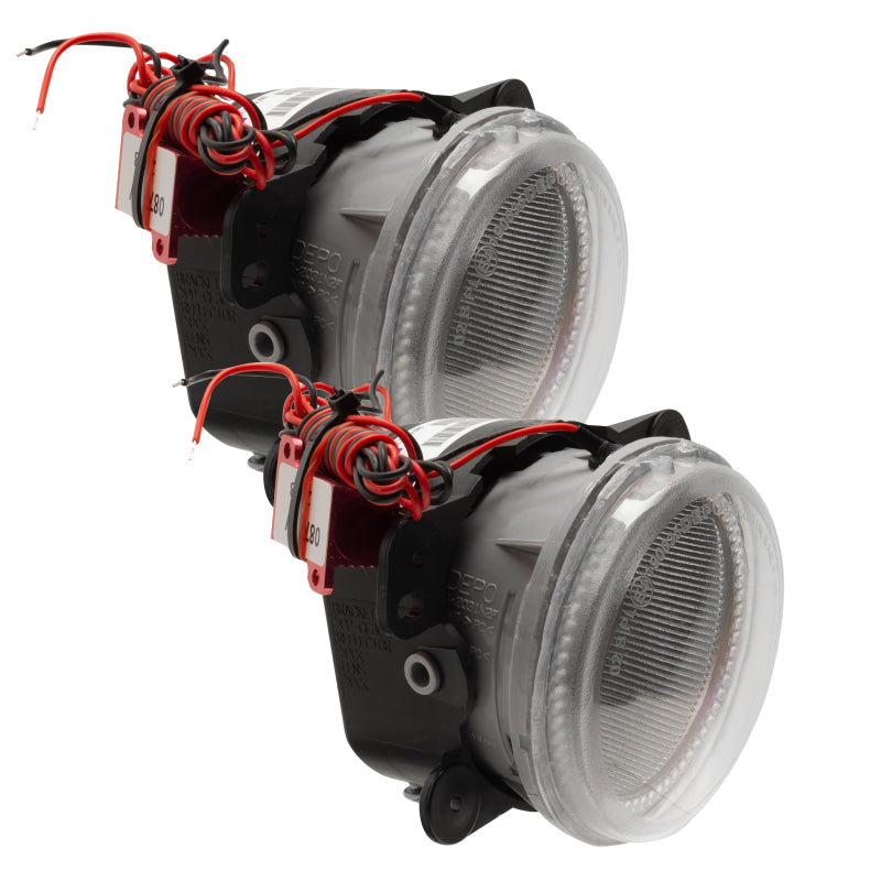Oracle Lighting 10-15 Jeep Wrangler JK Pre-Assembled LED Halo Fog Lights -Red SEE WARRANTY - 7159-003