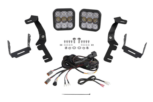Diode Dynamics Stage Series Ditch Light Kit for 2019-Present Ram SS5 Sport - White Combo - DD7603 for 2019-2024 Ram 1500 - fr