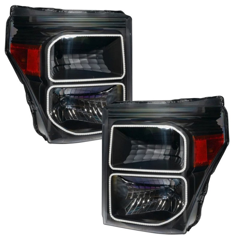 Oracle 11-16 Ford F250/350 LED HL - Black - ColorSHIFT w/ BC1 Controller  - 8159-335 for 2011-2016 Ford F 250