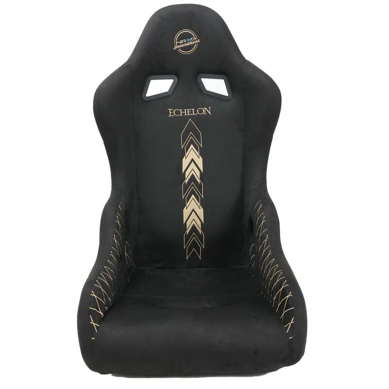 NRG FRP Bucket Seat - Echelon Light Weight - Gold Stitching - Large - FRP-350ECH-GD - close-up view