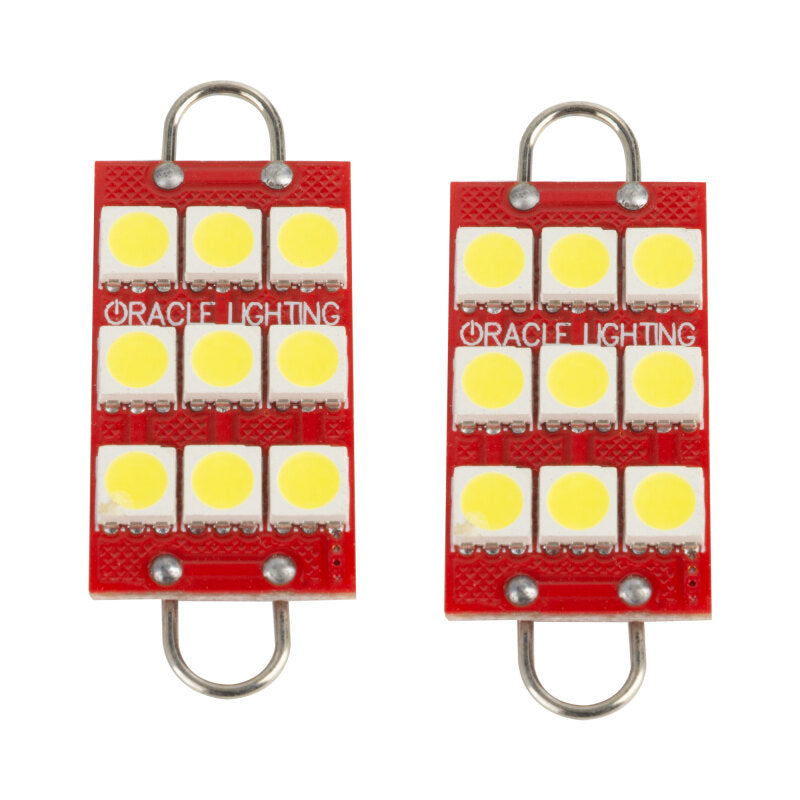 Oracle 44MM 6 LED 3 Chip - Loop Festoon Bulbs (Pair) - White SEE WARRANTY - 5209-001