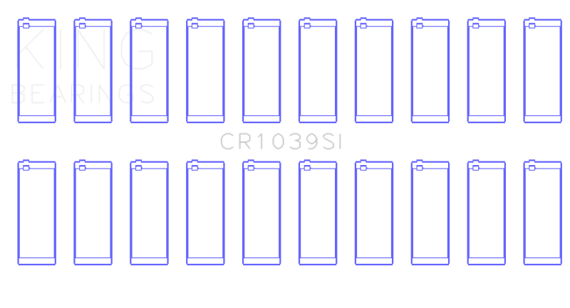 King Ford 415 (Size +.75) Connecting Rod Bearing Set - CR1039SI0.75