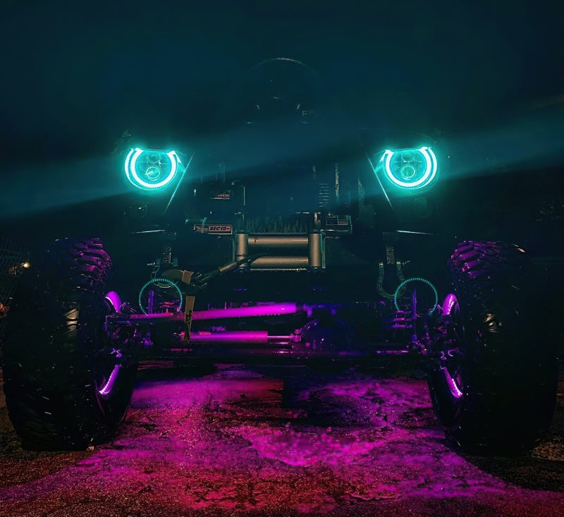 Oracle 7in High Powered LED Headlights - Black Bezel - ColorSHIFT 2.0 SEE WARRANTY - 5769-333