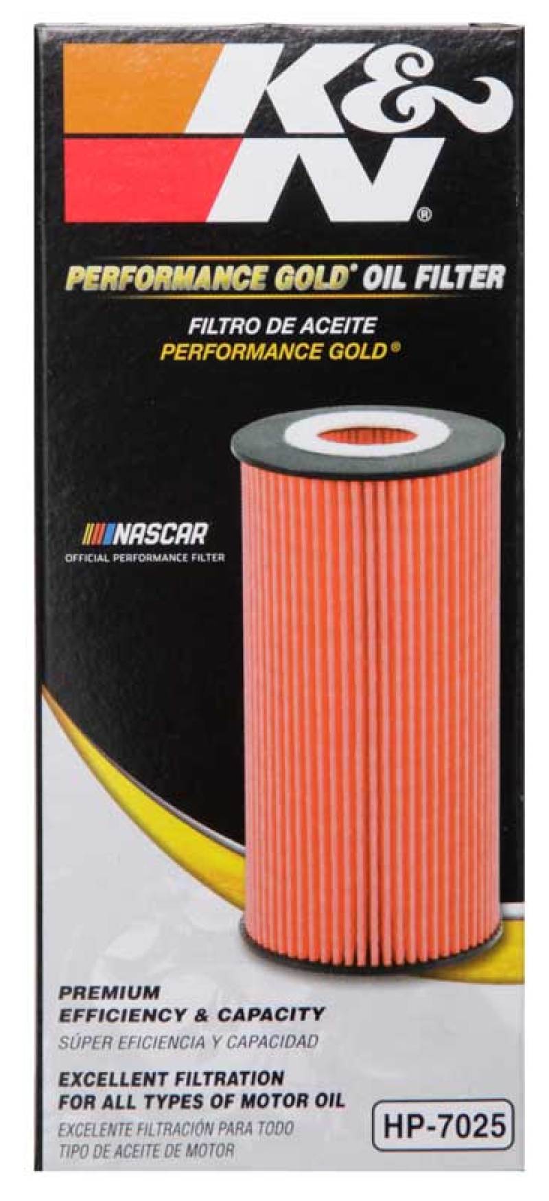 K&amp;N Performance Oil Filter for 11-13 Chrysler 200/300 3.6L / 11-13 Dodge Durango 3.6L - HP-7025