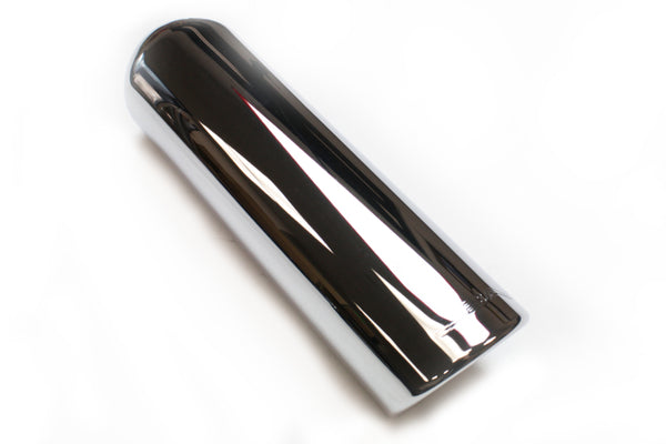 JBA 2.5in x 3.5in x 11in Rolled Stainless Steel Chrome Plated Exhaust Tip - 12-08206 by JBA - front view