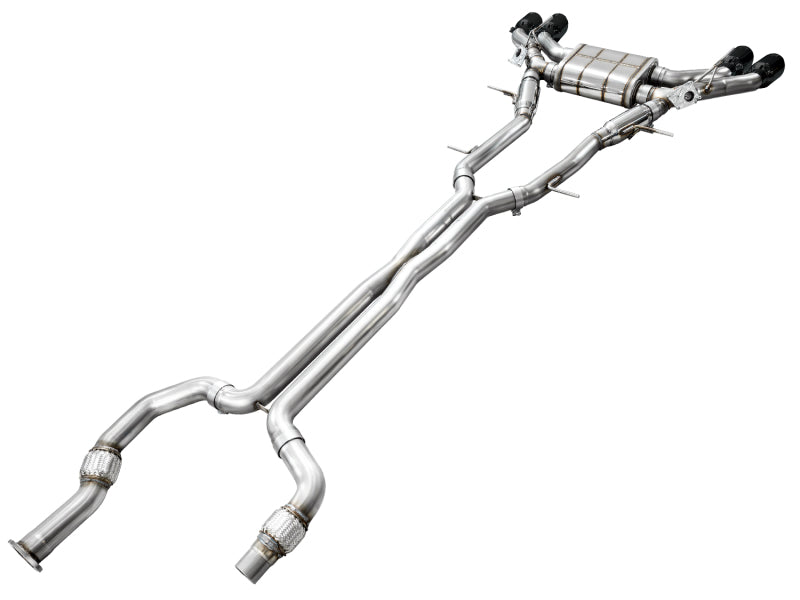 AWE Tuning 2021+ Cadillac CT4-V Blackwing SwitchPath Exhaust - Diamond Black Tips - 3025-43436