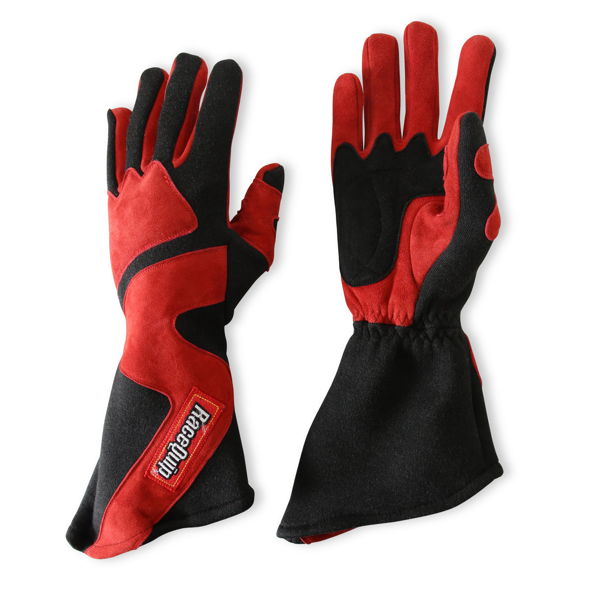 RaceQuip SFI-5 Red/Black Medium Long Angle Cut Glove
