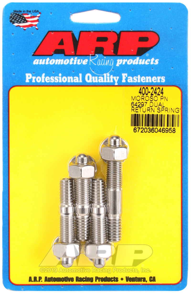 ARP Moroso 64927 Dual Return Spring no Spacer Plate SS Carb Stud Kit - 400-2424