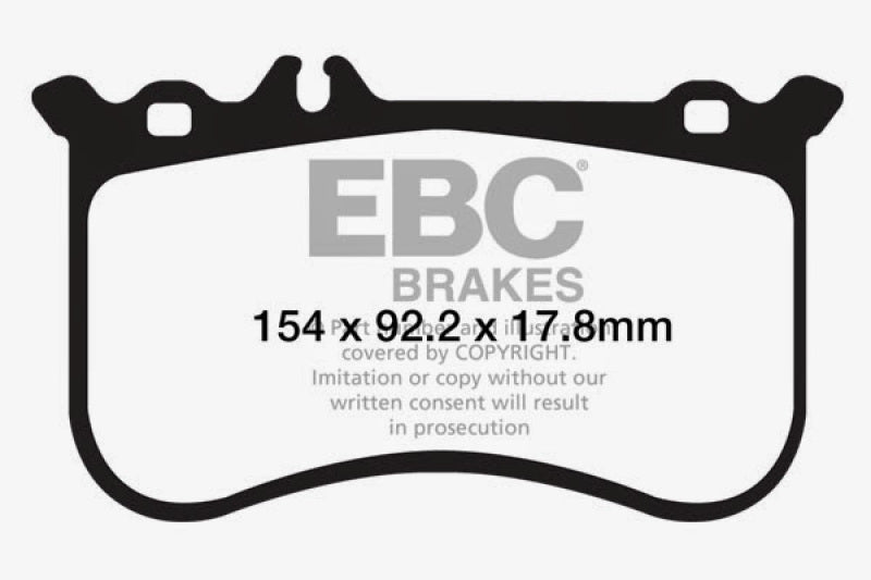 EBC 10-11 Mercedes-Benz CL550 5.5 AMG Sport Pkg Yellowstuff Front Brake Pads - DP42138R
