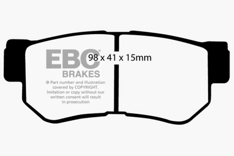 EBC 01-06 Hyundai Santa Fe 2.4 Greenstuff Rear Brake Pads - DP61392