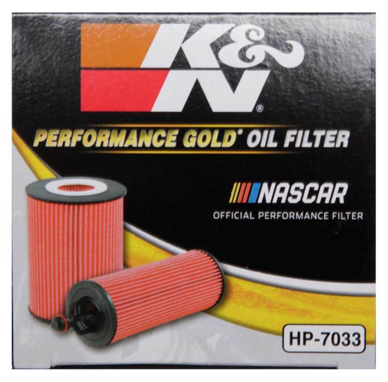 K&N Performance Oil Filter for 04-15 Mercedes Benz - HP-7033 for 2003-2017 Mercedes Benz S Class - rear view