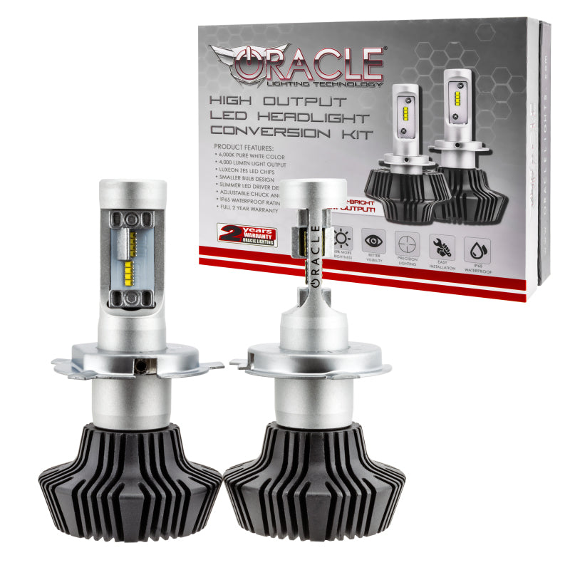 Oracle H4 4000 Lumen LED Headlight Bulbs (Pair) - 6000K SEE WARRANTY - 5231-001
