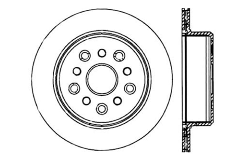 StopTech 93-98 Toyota Supra Turbo Drilled Right Rear Cryo Rotor - 128.44105CR