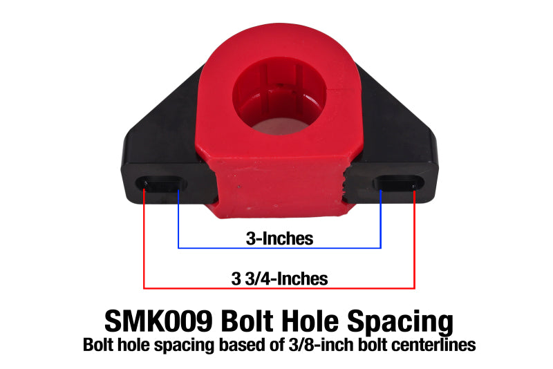 BMR Universal 1.25in Billet Aluminum Sway Bar Mount Mount (Polyurethane) - Black - SMK009 for 1970-1981 Chevrolet Camaro - an