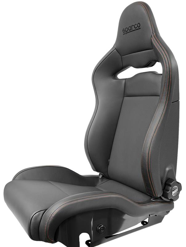 Sparco Seat SPX Special Edition Black/Red w/ Gloss Carbon Shell - Left - 00974ZGLNRRSSX