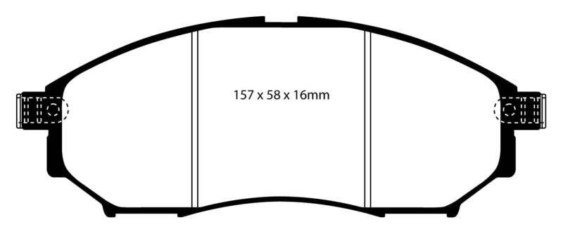 EBC 06-09 Infiniti FX35 3.5 Greenstuff Front Brake Pads - DP61671