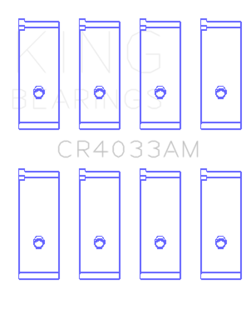 King Acura SOHC 16 Valve / Honda SOHC 16 Valve/DOHC 16 Valve (Size STD) Rod Bearing Set - CR4033AM