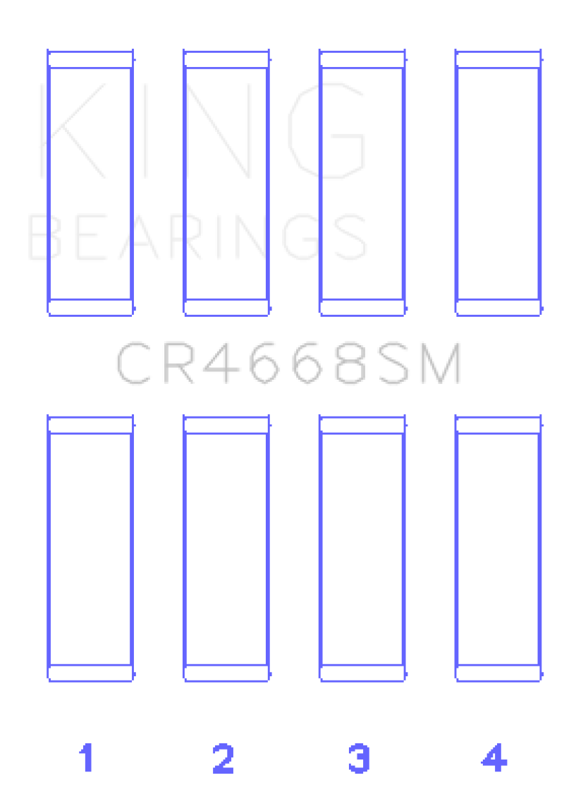 King Chrysler/Mitsubishi/Hyundai/Kia World Engine (Size 0.25 Oversized) Connecting Rod Bearing Set - CR4668SM0.25