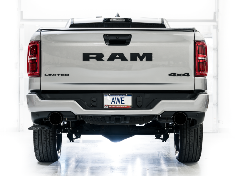 AWE 25+ RAM 1500 3.0TT 0FG Catback Touring Exhaust - Diamond Black Tips - 3015-33530